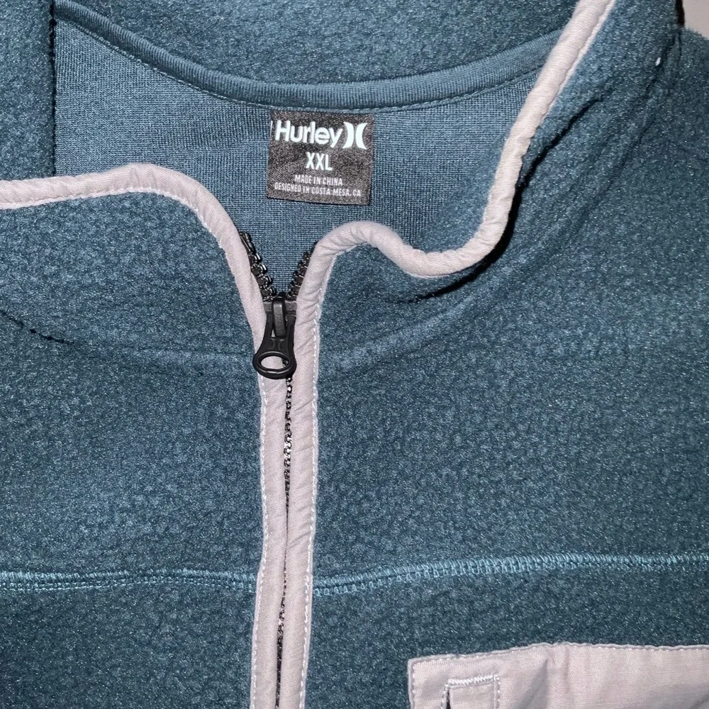 New Mens The Hurley pocket Peak Fleece Vest Vest Full Zip Jacket Coat sizes - Picture 8 of 9